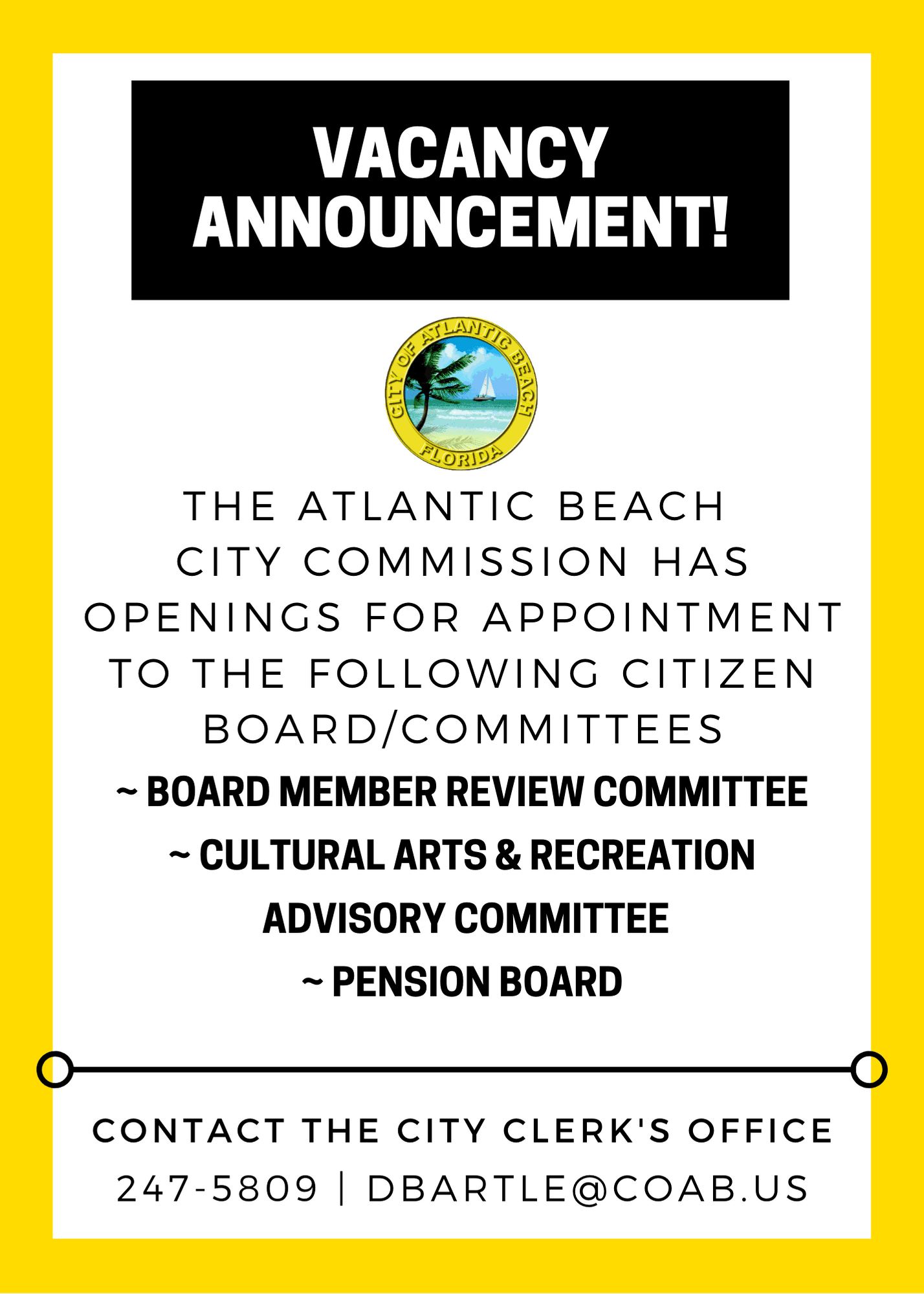 BoardCommitteeVacancyAnnouncementCARACPensionBMRC